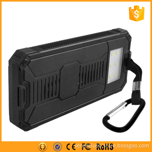 solar power bank 12000mah with led light
